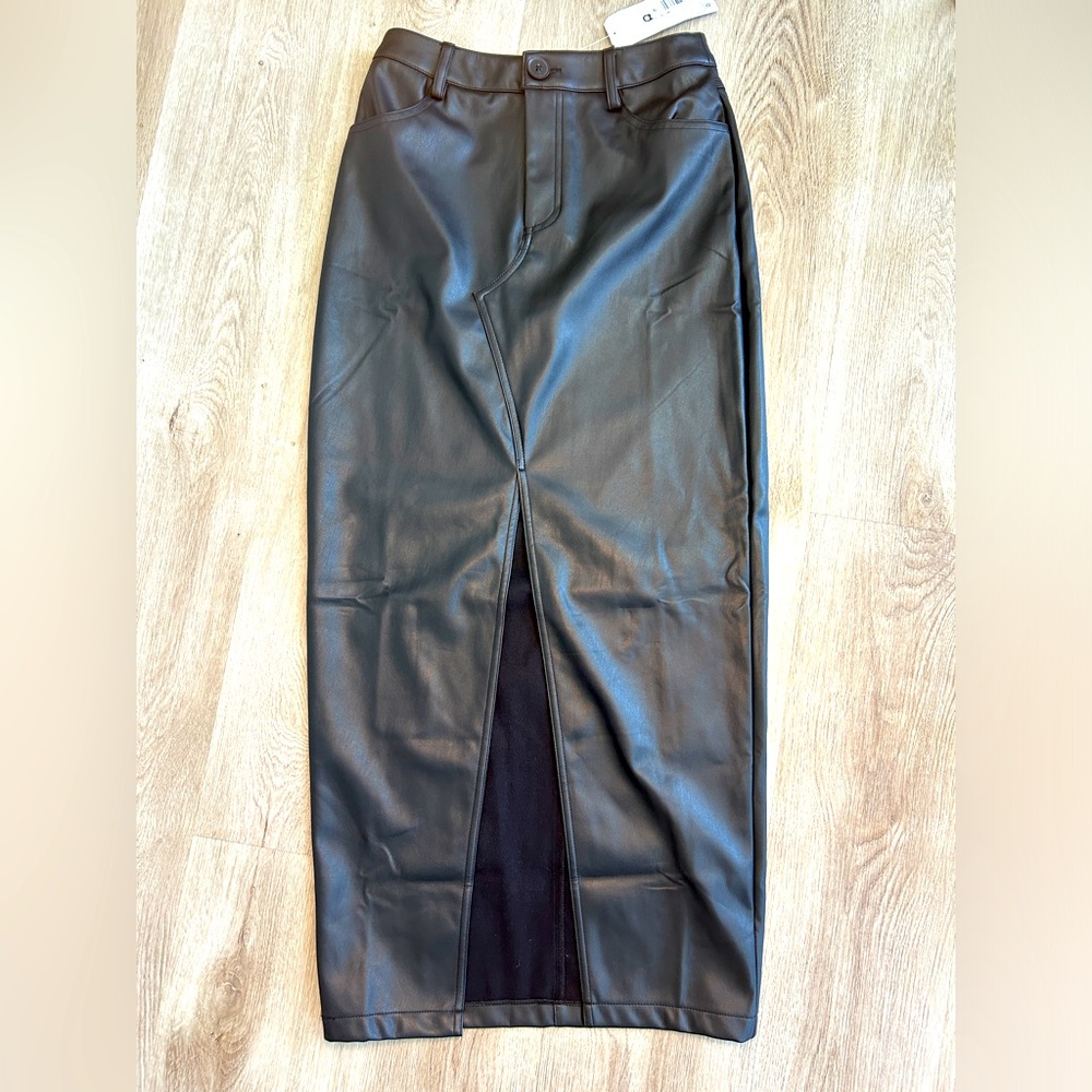 ASOS Faux Leather Maxi Skirt